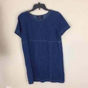 Vintage Original TY Wear Blue Jean 90s Denim Dress Size Petite Medium